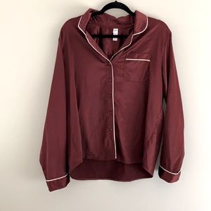 Long sleeve Satin Pajama Top